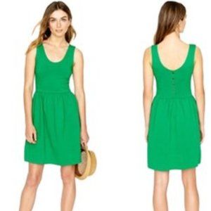 J.Crew Factory Green Button-back Sundress